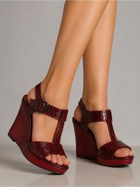 VIA SPIGA WEDGE SANDALS